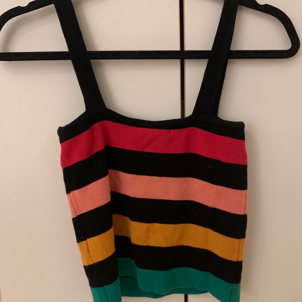 Stripped Sweater Tank Top